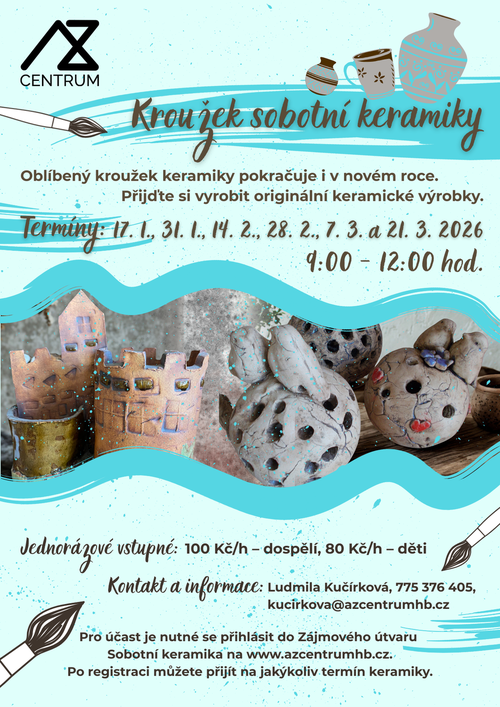 Kroužek sobotní keramiky od ledna